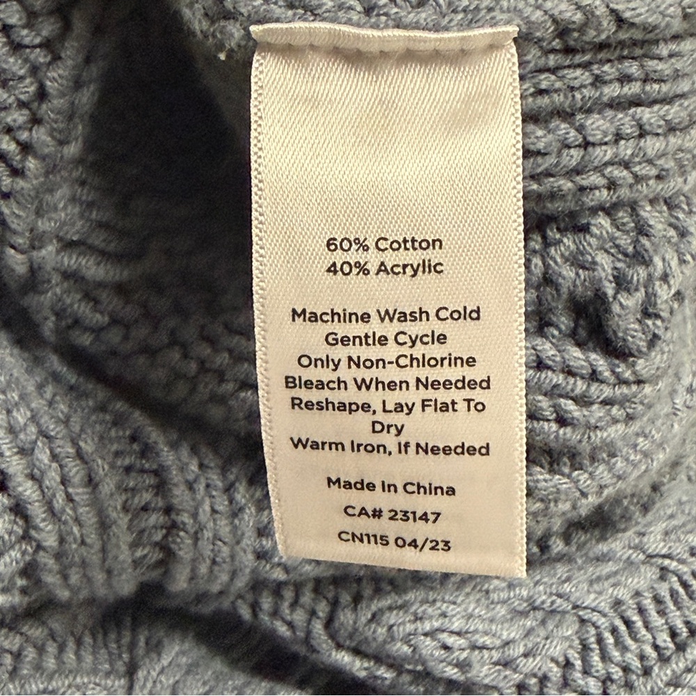 Haven Well Within Side Zip Cowl Neck Cable Knit Sweater Size Medium NWT - Picture 11 of 11